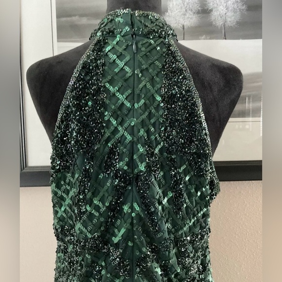 Mac Duggal Green Sequin Midi Dress - Picture 14 of 16